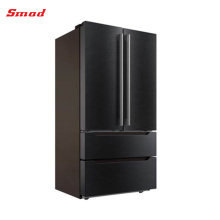 22.5 Cu. FT Flat Finishing Black Stainless Steel French Door Refrigerator